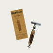 bamboo safety razor, silver