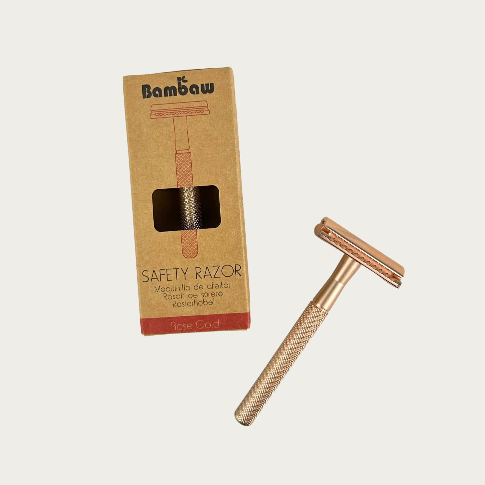 stainless steel safety razor, rose – agno grocery